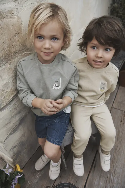 Boys sitting together 