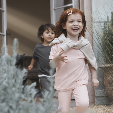 Kids running outside