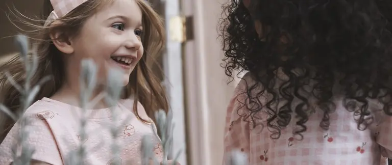 Girls having fun outside