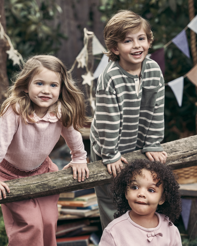 Kids on tree branch